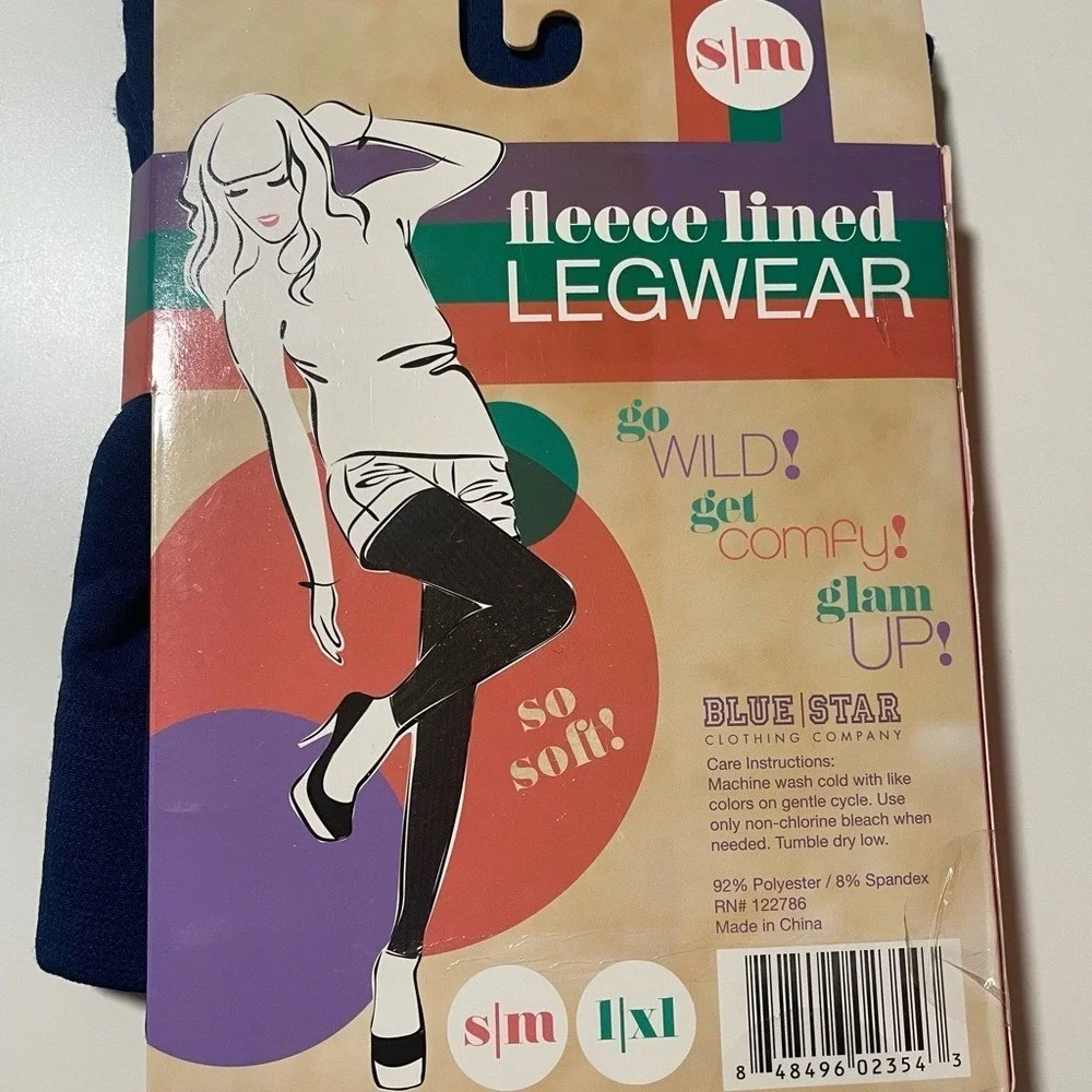 Fleece Lined Legwear -‎ Navy